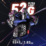 M4 Wireless Gaming Mouse, 52G Lightweight Bt/2.4Ghz/Wired Computer Mouse, Paw3311 24K Dpi Optical Sensor, 200H Battery Life, Griptape, Programmable Mice For Pc/Win/Mac (Black)