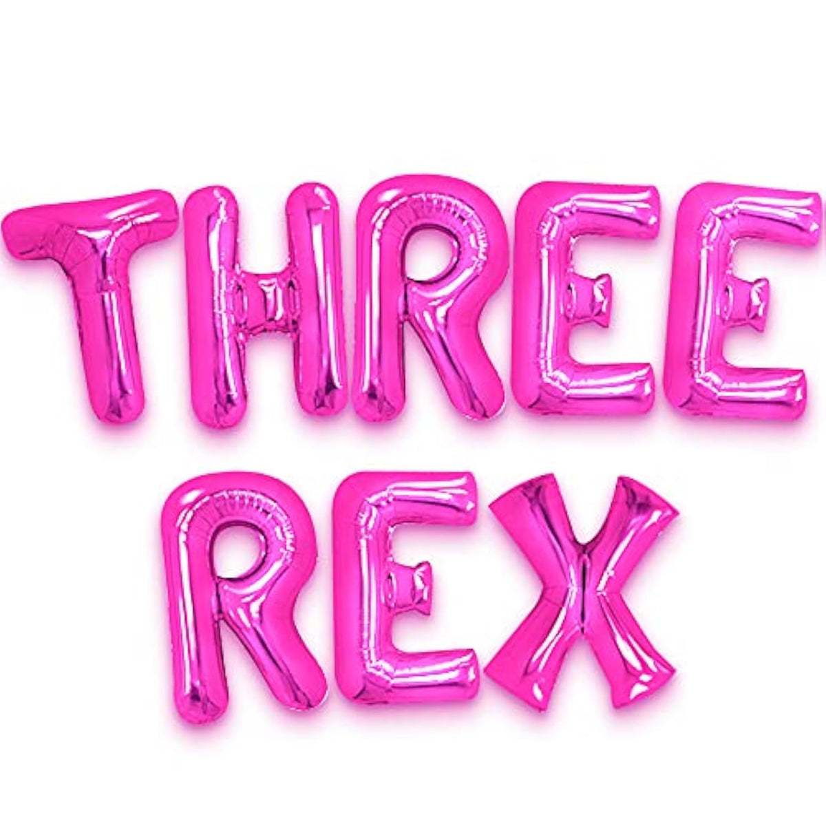 , Pink Foil Three Rex Balloons - 16 Inch | Three Rex Birthday Decorations Girl | Pink Dinosaur Birthday Decorations | Dino Balloon | Dinosaur Balloons For Birthday Party