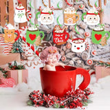 Christmas Gingerbread Mug Hanging Swirls 20pcs Snowman Santa Party Decor