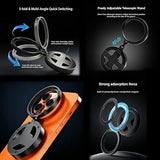 Magnetic 52mm Variable ND Filter for iPhone, ND2-400 Adjustable Filter for Smartphone, Neutral Density Lens with Foldable Stand Compatible with