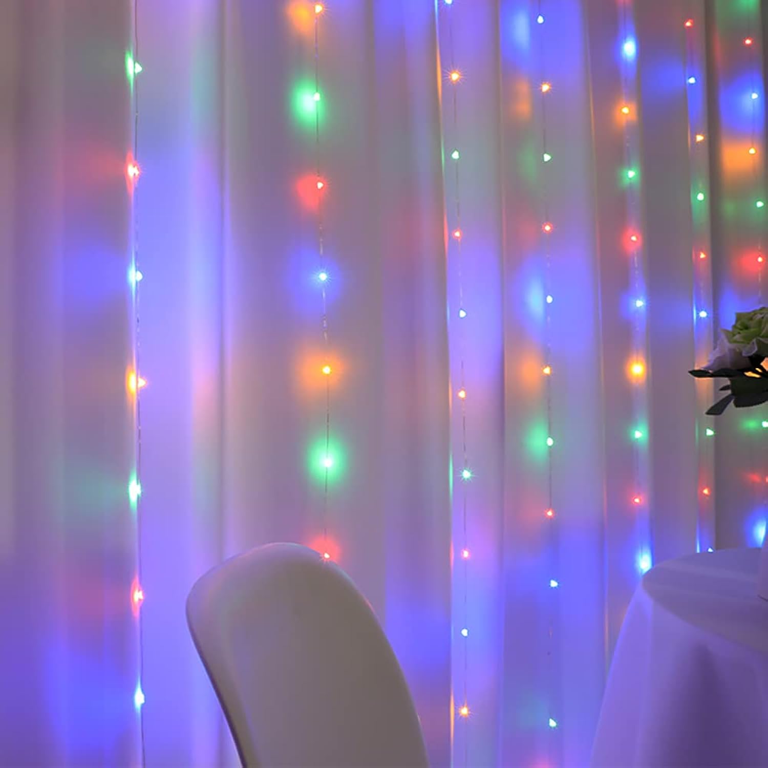Curtain String Lights, Waterproof Copper Wire Curtain Lights With Control, 8 Modes Usb Fairy Lights Plug In Good For Wed