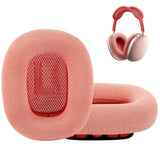 Earpads Earcups Earmuff For Airpods Max Magnetic Ear Cushions Replacement Parts With Knit-Mesh Canopy, Memory Foam And Magnet Pink Red