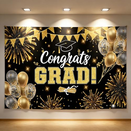 2026 Graduation Banner - XtraLarge Size 72x44 Inch Congrats Grad Banner for Graduation Decorations 2026 - Graduations Banner Class of 2026 for Grad Party Decorations Supplies
