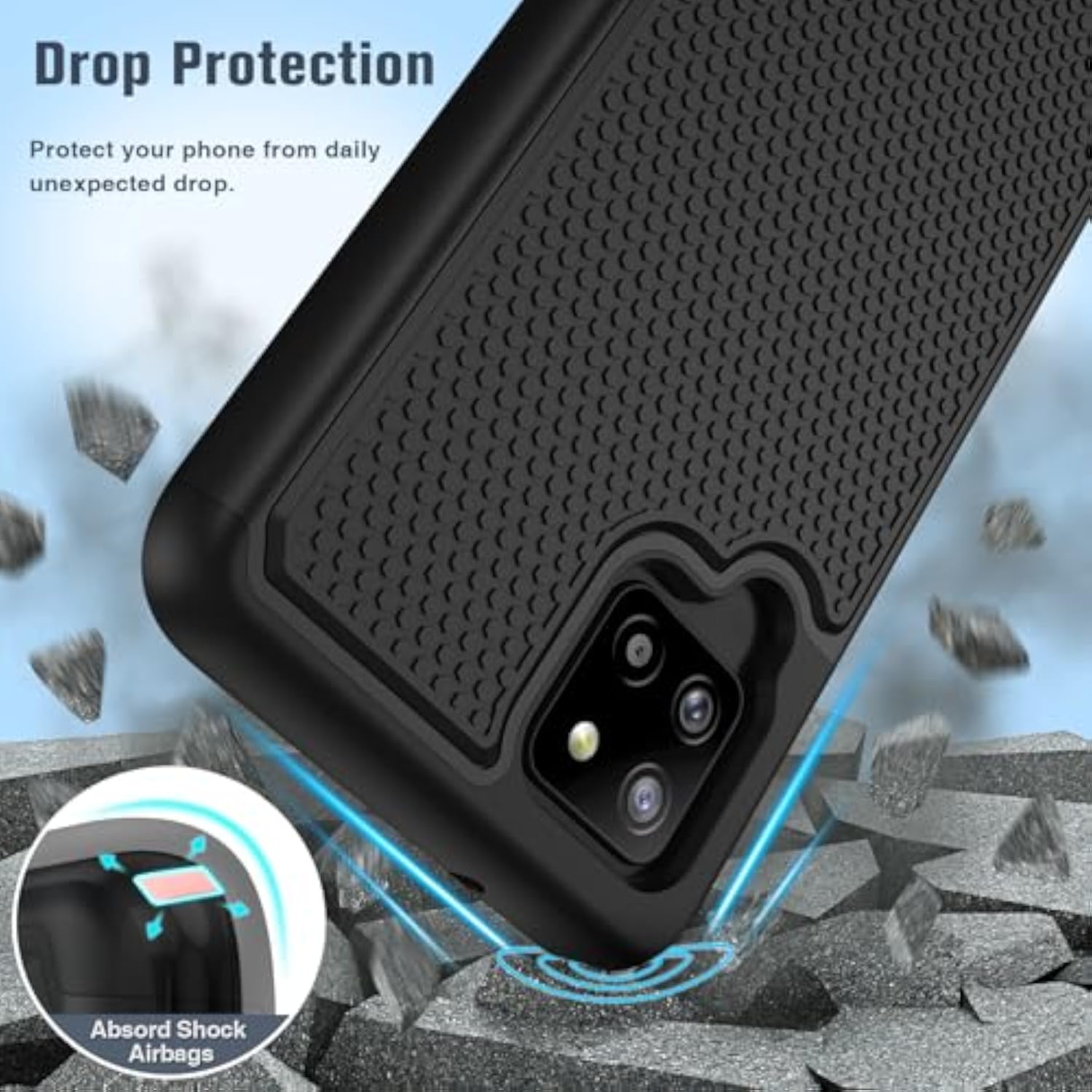 Galaxy A42 5G Phone Case Dual Layer Samsung A42 5G Cover Black
