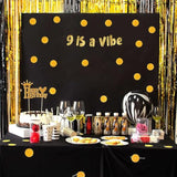 9 Is A Vibe Gold Glitter Banner - 9Th Birthday Decorations For Him Or Her - Party Supplies And Gifts