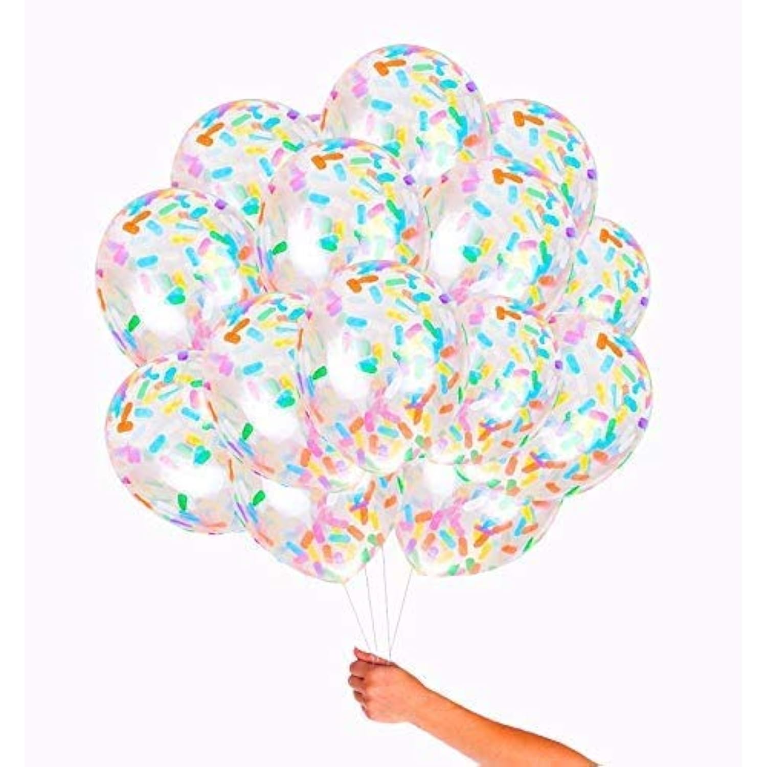 24PCS Ice Cream Sprinkle Confetti Balloons – Fun Party Balloons for Birthday Celebrations
