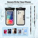 Next Waterproof Phone Case with Lanyard, Floating IPX8 Pouch for iPhone 17 16 Pro Max 15 14 13 12 11 and Samsung Galaxy S25 S24, Beach Cruise Travel