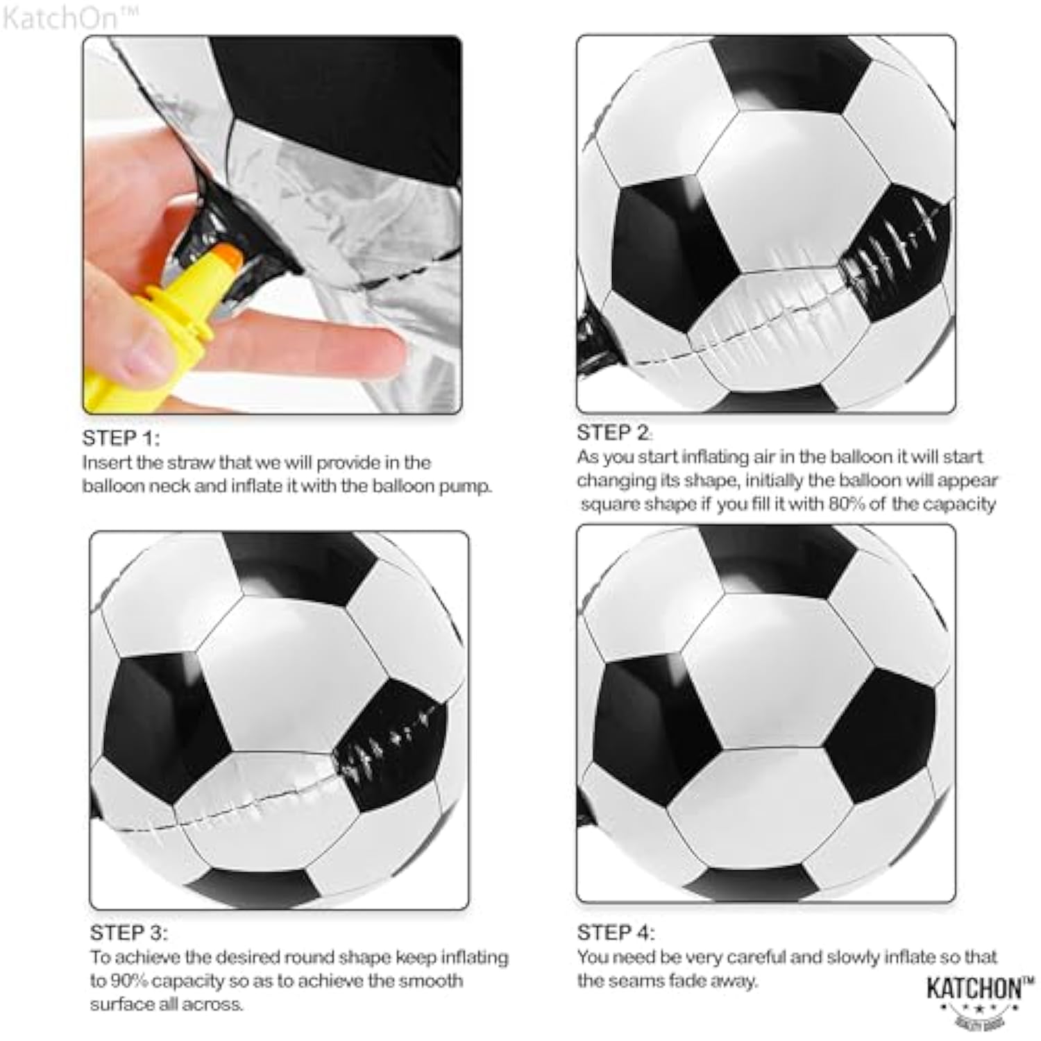 ,Huge Soccer Ball Balloons - 22 Inch-Pack Of 6 | Soccer Birthday Party Decorations | Soccer Party Decorations | Soccer Balloons | Soccer Decorations For Party | Helium Supported