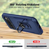 For Google Pixel 9 Pro Case [15 Ft Grade Drop Protection] With Screen Protector & Lens Protector Heavy-Duty Shockproof Kickstand Case For Pixel 9 Pro (Dark Blue)