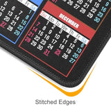 Calendar Mouse Pad With Non-Slip Rubber Base, Premium-Textured & Waterproof Mousepads With Stitched Edges, Mouse Pads For Computers, Laptop, Pc, Office & Home (2025 Black)
