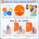 128Pcs Blue Balloon Garland Kit with Dog Paw Banner for Birthday or Baby Shower