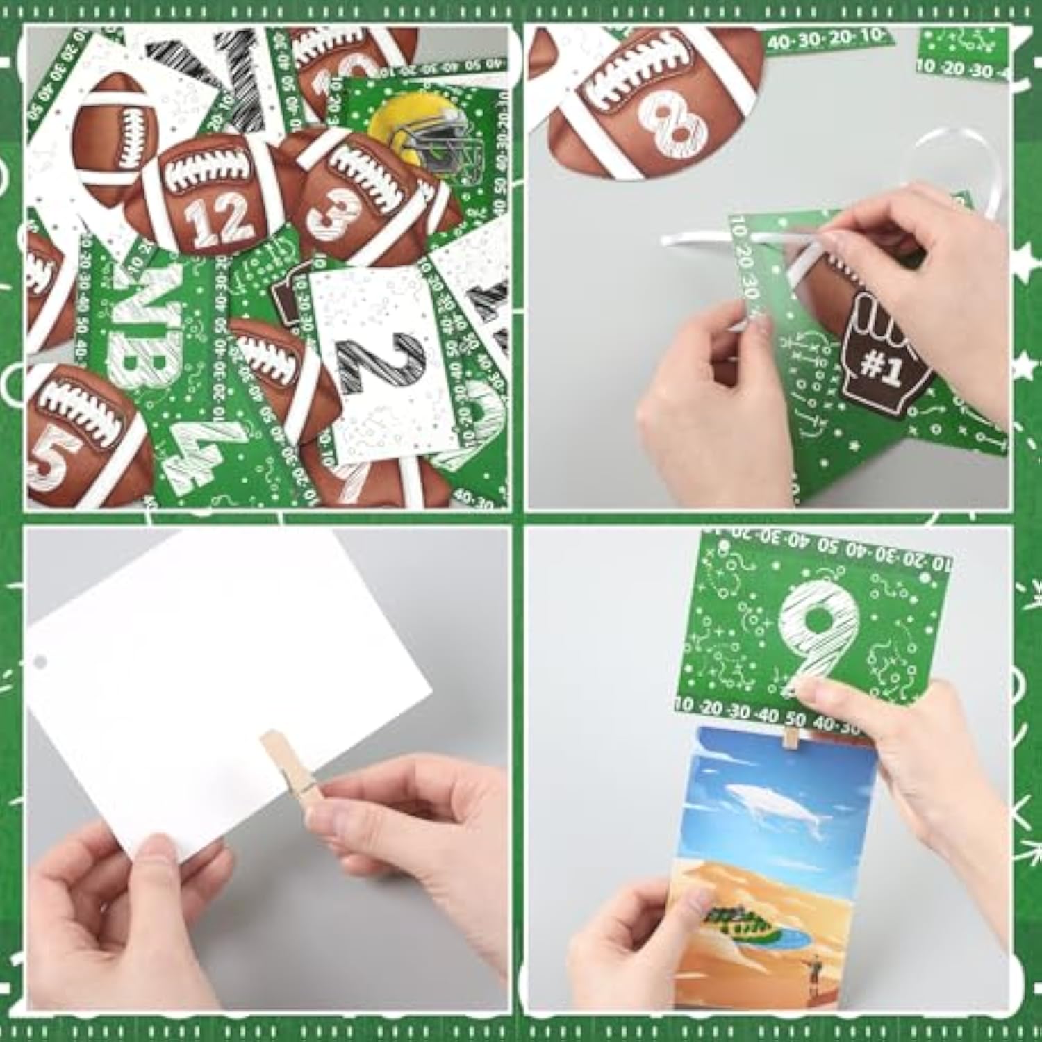 Football Birthday Decorations 1St Photo Banner 1St Year Down Banner First Birthday Monthly Photo Decor Football Theme Party Supplies