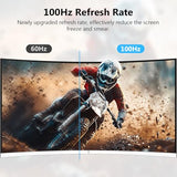 Z-Edge 27-Inch Curved Gaming Monitor, Full Hd 1080P 1920X1080 Led Backlight Monitor, With 100Hz Refresh Rate And Eye-Care Technology, 178° Wide View Angle, Vga+Hdmi