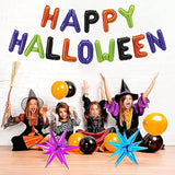 Happy Halloween Balloon Banner Colorful Party Backdrop Sign Yard Home Decorations