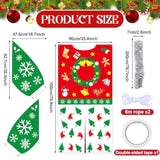 Large Christmas Ugly Sweater Door Banner in Red Green for Holiday Party Decor