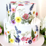 Baby in Bloom Flower Cake Toppers with Pressed Flowers for Wedding & Parties