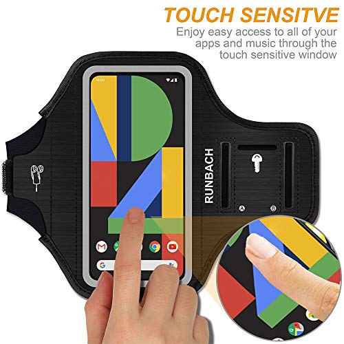 Running Armband for Google Pixel 10/10 Pro/10a/9/9 Pro/9a/8/7/6/6 Pro/5a/4XL/3a XL/3 XL, Running Exercise Case with Card Slot for Pixel (Black)
