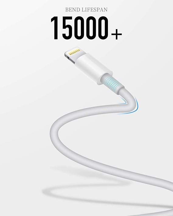 2 Pack Apple MFi Certified Lightning to USB Cable 6FT Fast Charging Cord for iPhone iPad