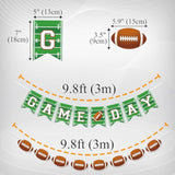 Game Day Banner Football Party Decorations Garland Football Baby Shower Photo Props Sports Birthday Party Decorations Football Party Decor Tailgate Party Supplies