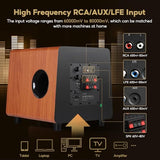800X 8 Inch Powered Subwoofer 150W, 24bit/48KHz HD Audio Active Speaker, Deep Bass Speaker for TPA3116 TPA3255 Integrated Amplifier Home Theater,