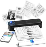 M834 Portable Printer, Wireless Bluetooth Thermal Printer, Support 8.5" X 11" And A4 Szie Thermal Paper, Compatible With Ios, Android & Pc, Mobile Printers For Travel, Office, School, Pink