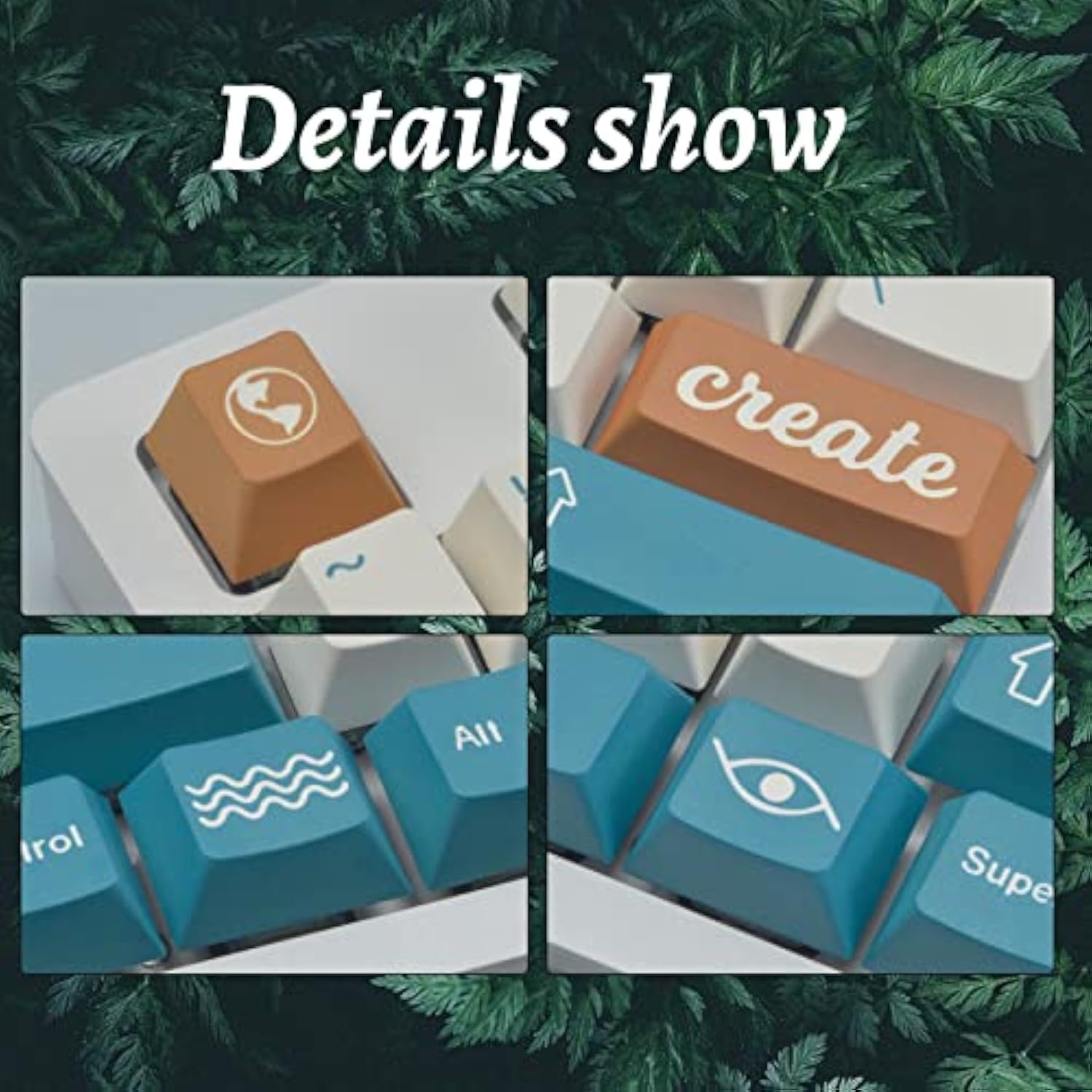 Keycaps, Pbt Keycap,Dye-Sublimation Custom Keycaps Cherry Profile 104 Key Set