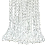 24 Pcs 7Mm White Pearl Bead Necklaces, Bulk Faux Pearl Necklaces, Mardi Gras Beaded Necklaces For Wedding, Birthday, Tea Party Favors, Gatsby Theme Decorations