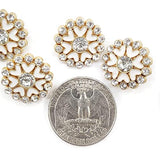 White Enamel Hearts Circle Sewing Shank Buttons 20 Pcs - 18Mm, 23/32"