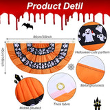 4PCS Halloween Bunting Flags 3x1.5ft Black Orange Outdoor Porch Garden Decor