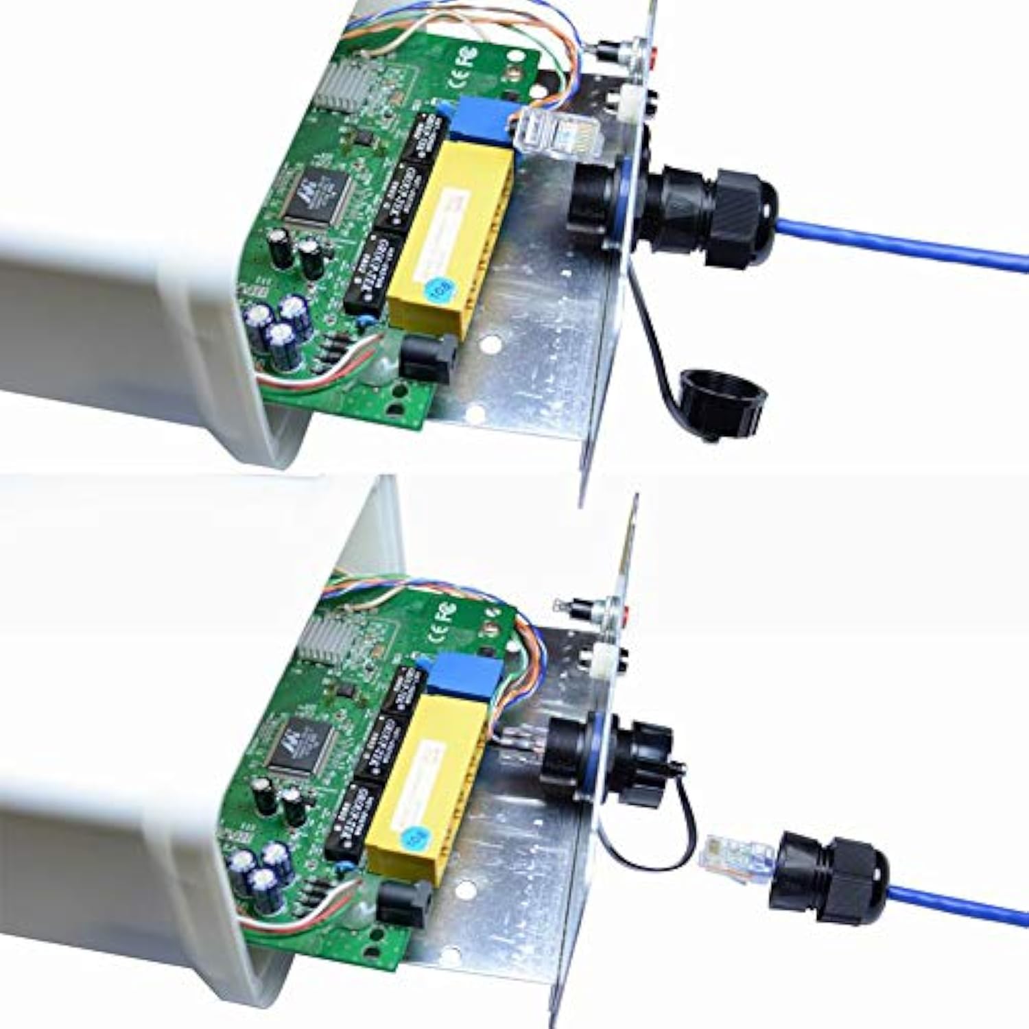 5Pcs Panel Mounting Rj45 Waterproof Connector Cat5/5E/6 Ethernet Lan Cable Cou