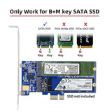Sata Ssd To Pci-E X1 Adapter,Dual Sata Ngff Key B+M Ssd To Pci-E X1 Motherboar