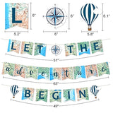 Let the Adventure Begin Banner - Travel Themed Decorations for Parties & Farewells