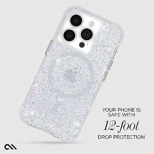 iPhone 15 Pro Case for Women - Compatible with MagSafe - 12ft Drop Protection - 6.1" Stylish Sparkly Magnetic Case for iPhone 15 Pro - Shockproof,
