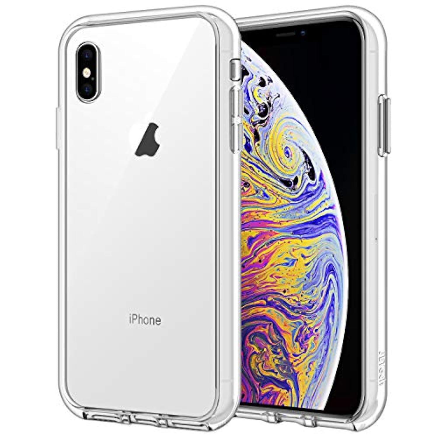 JETech Case for iPhone Xs Max 6.5-Inch, Non-Yellowing Shockproof Phone Bumper Cover, Anti-Scratch Clear Back (Clear)