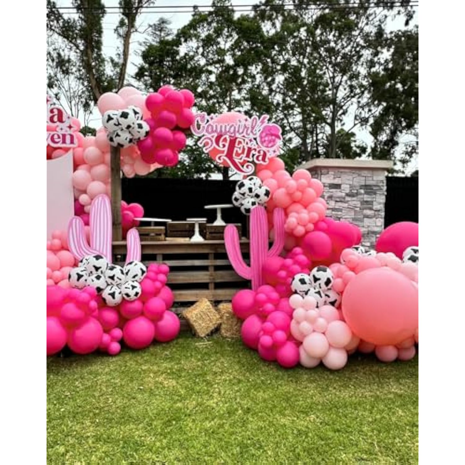 Cow Print Balloon Arch Kit Garland Kid Party Girl Birthday Rodeo Cowgirl 137Pcs