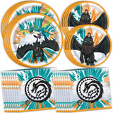Unique How To Train Your Dragon Plates and Napkins - How To Train Your Dragon Party Supplies - 8 Dinner and Dessert Plates, 16 Napkins - Birthday Decorations for 8 Guests