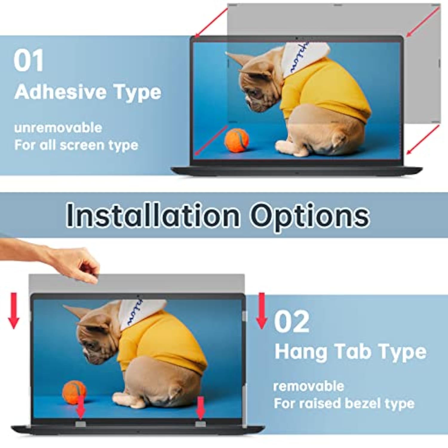 Laptop Privacy Screen 15.6 Inch ,Anti Glare Blue Light 15.6 Screen Protector