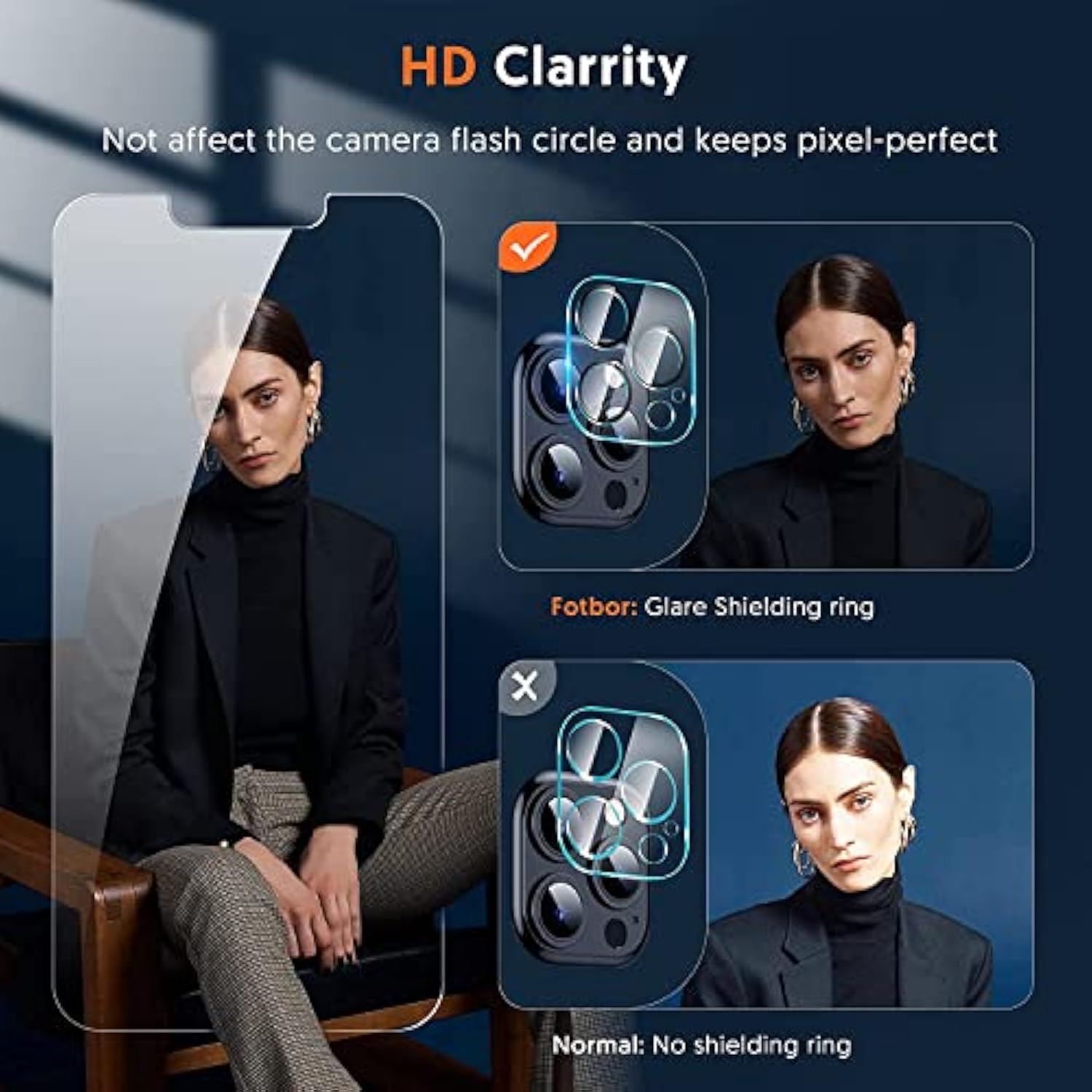 [3+3 Pack] Iphone 13 Pro Max Privacy Screen Protector With Camera Lens Protector, Anti Spy Private Full Coverage Bubble Free 9H Hardness Tempered Glass Film 6.7 Inch With Easy Installation Kit