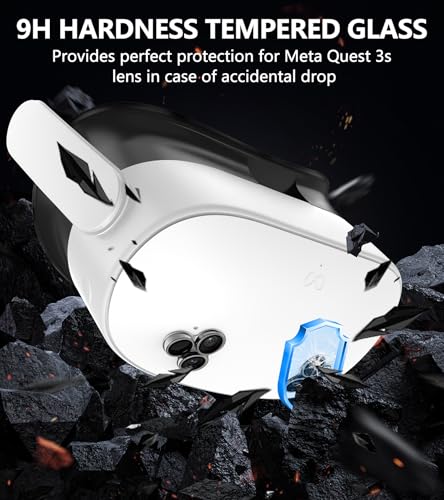 Silicone Cover Set Compatible With Meta/Oculus Quest 3S Accessories, Silicone Face Cover, Controller Grip Cover, Camera Lens Protector, Vr Shell Cover, Protective Lens Cover, Not Fit Quest 3