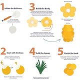 Pineapple Balloons For Tropical Balloon Arch Kit 64 Pcs - 12,10,5 Inch Yellow, Gold And Green Summer Balloon Garland For Luau, Aloha, Hawaiian, Pool, Beach Party