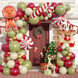 Christmas Balloon Garland Arch Kit 103pcs Green Red White Holiday Decor