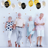 48 Pieces 12 Inches Retirement Balloons Decoration Happy Retirement Supplies Fun Black Gold Latex Balloons For Men And Women Resignation Party Decoration Indoor Outdoor(Black, White, Gold)