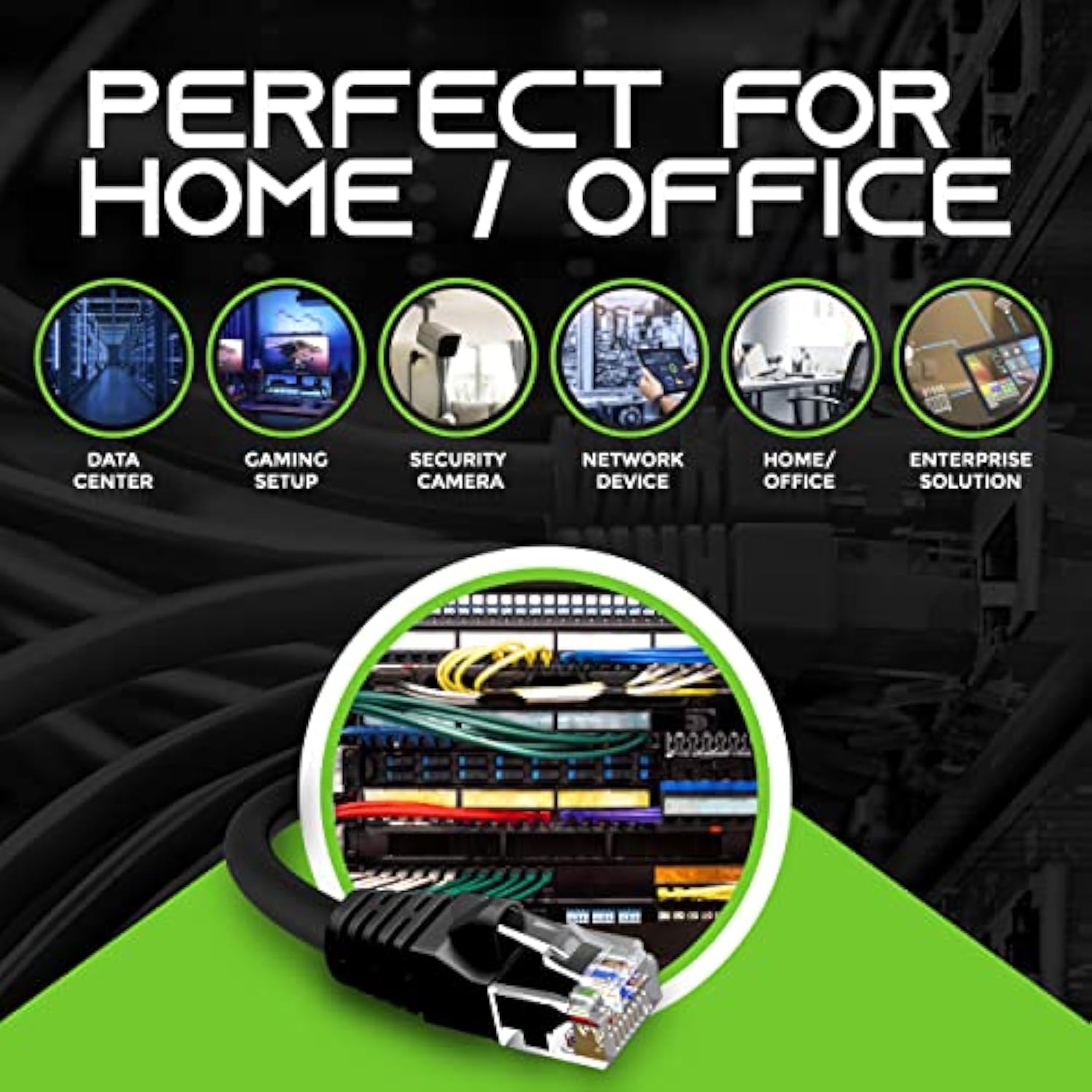 GearIt 10-Pack, Cat5e Ethernet Patch Cable 10 Feet - Snagless RJ45 Computer LA