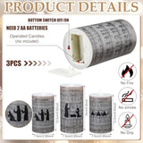 3 Pcs Christmas Nativity Scene Pillar Candles Flameless Led Religious Themed Candles Battery Operated Carols Hymn Sheet Christian Candlestick Gifts For Xmas Home Church Table Decorations