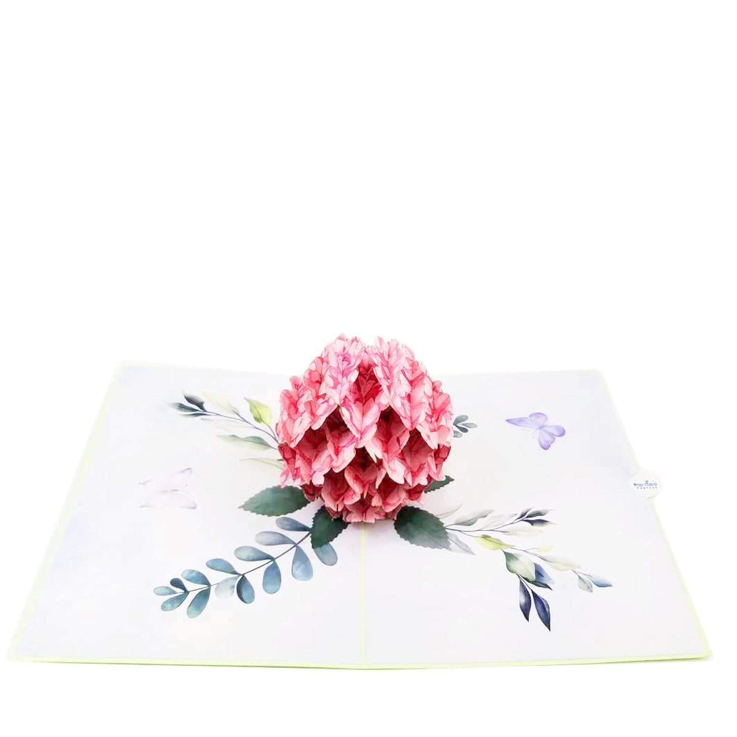 Hydrangea Flower Birthday Card (Pink) - Birthday, Retirement, Graduations, Thank You And Celebrations For Mom, Her, Girl, Wife