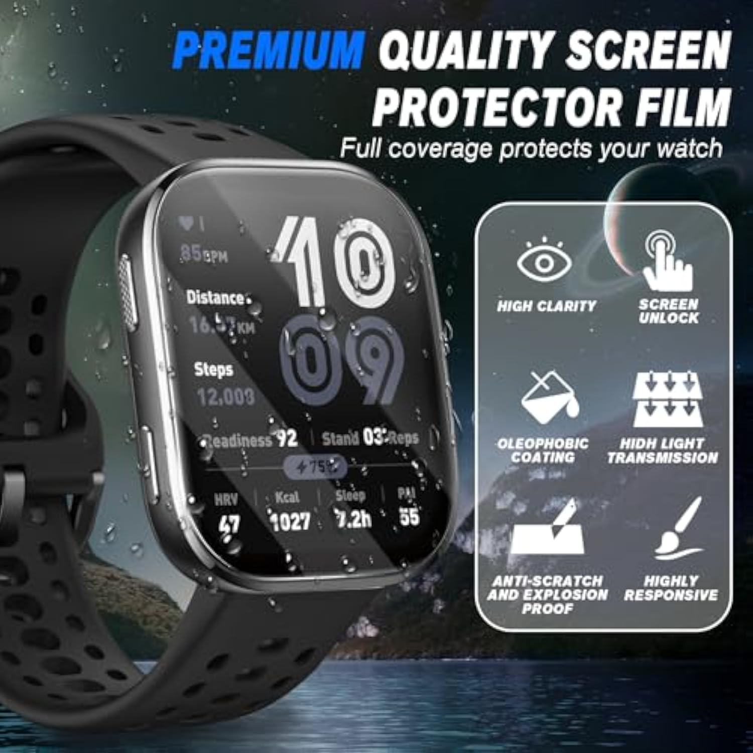 6 Packs Screen Protector Compatible For Amazfit Bip 6,Advanced Soft Tpu (Non-Tempered Glass) High Definition Scratch Resistance Without Bubbles