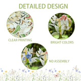 Wildflower Butterfly Happy Birthday Banner Garden Party Decoration Floral Birthday Decorations For Women Girl Spring Summer Birthday Baby Shower Supplies | Pre-Strung