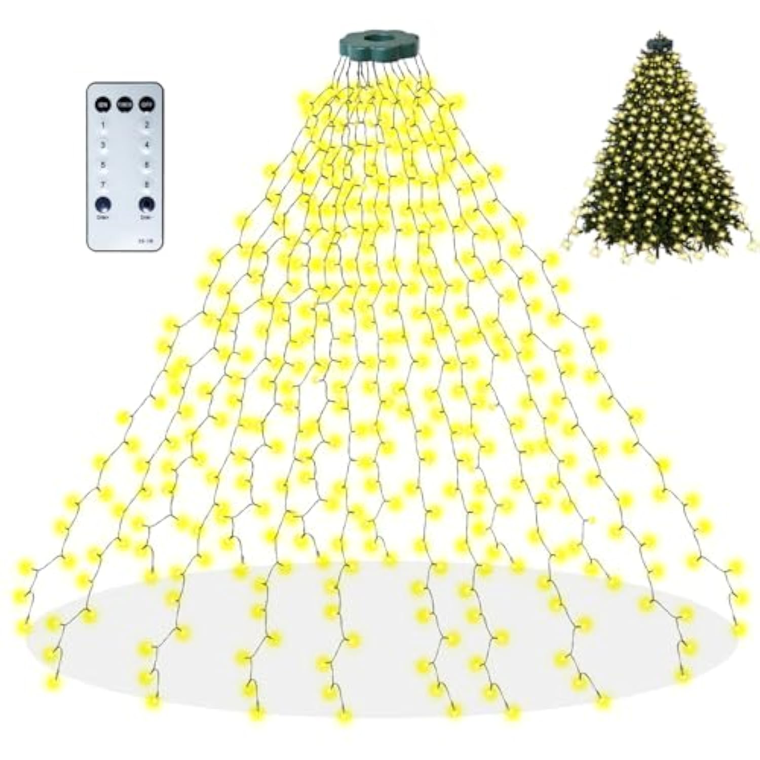 Christmas Lights For Tree, 400 Led Lights For Christmas Tree With Memory Function & 8 Modes, 6.6Ft X 16 Christmas Tree L