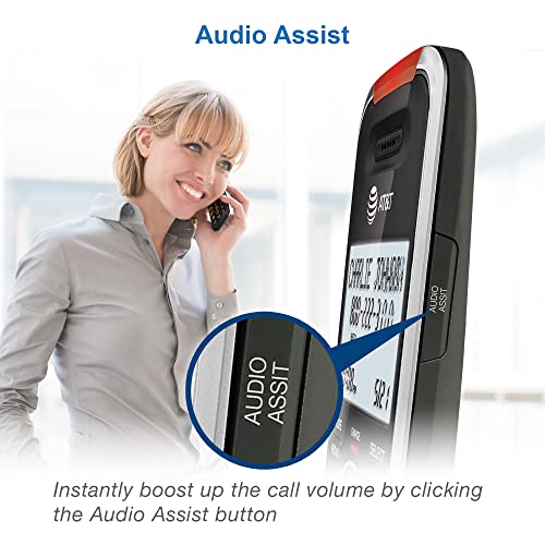 Bl102-2 Dect 6.0 2-Handset Cordless Phone For Home With Answering Machine, Call Blocking, Caller Id Announcer, Audio Assist, Intercom, And Unsurpassed Range, Silver/Black