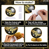 Disco New Years Centerpieces for Tables, Pack of 9